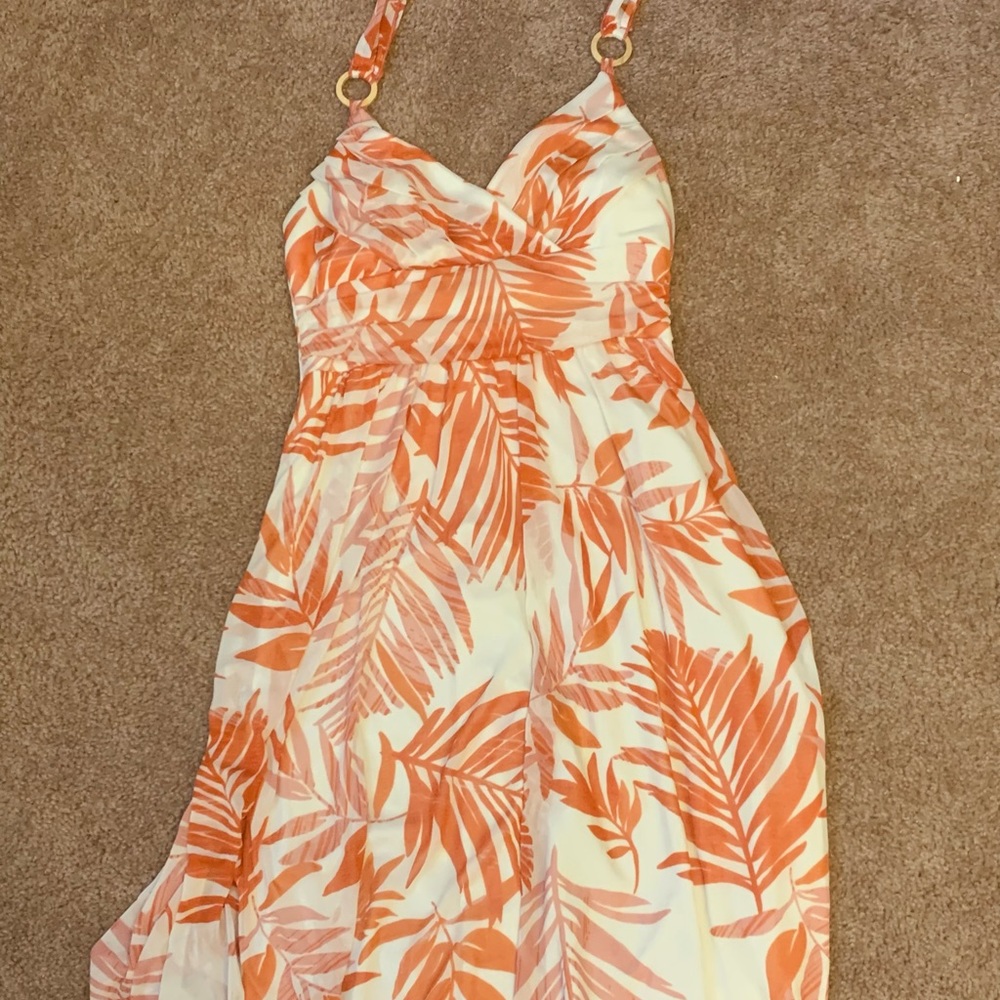 Floral orange dress